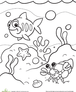 Under The Sea Worksheet 301x364 Under The Sea Worksheet