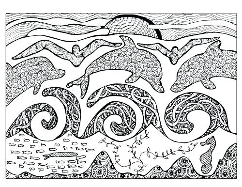 Under The Sea Share Coloring Page Pages For Adults Murs 500x386 Under The Sea Share Coloring Page Pages For Adults Murs