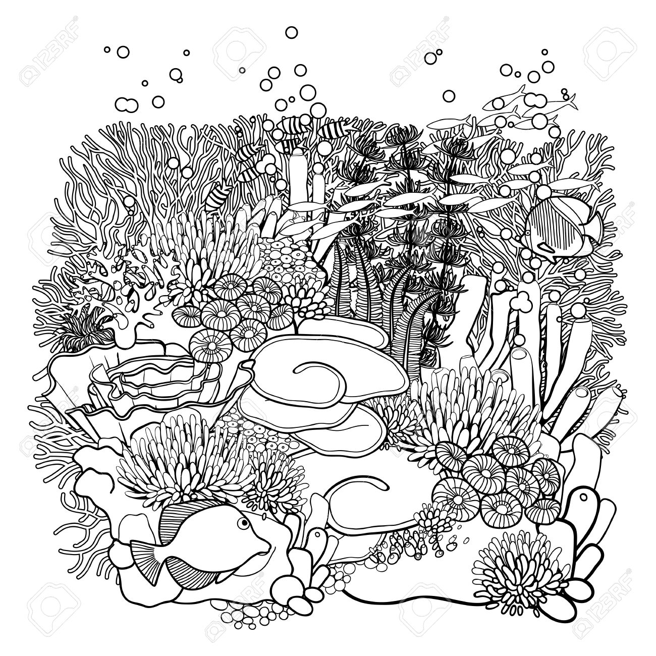 Sea Coral Coloring Pages at GetColorings.com | Free printable colorings ...