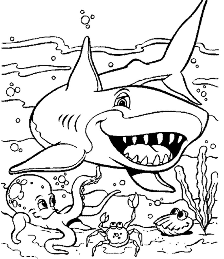 886x1024 Ocean Life Coloring Pages Full Under The Sea Page Endearing