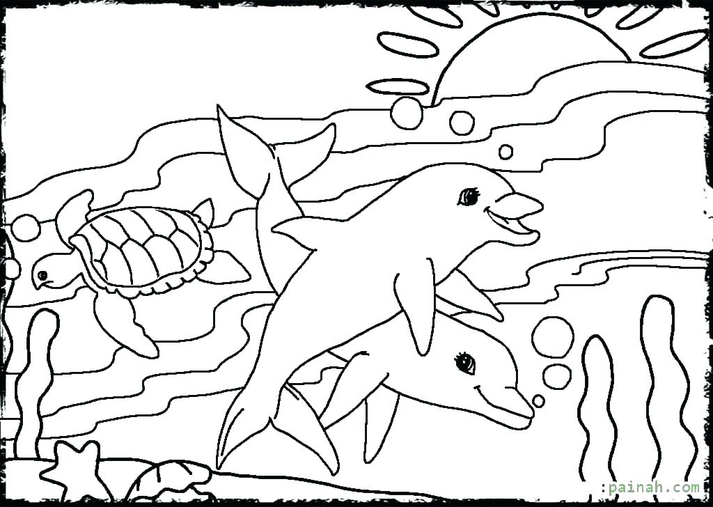 1024x728 Ocean Life Coloring Pages Sea Life Coloring Pages Fancy Sea Life