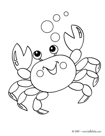 363x470 Ocean Creatures Coloring Pages Crab Crab Coloring Page Coloring