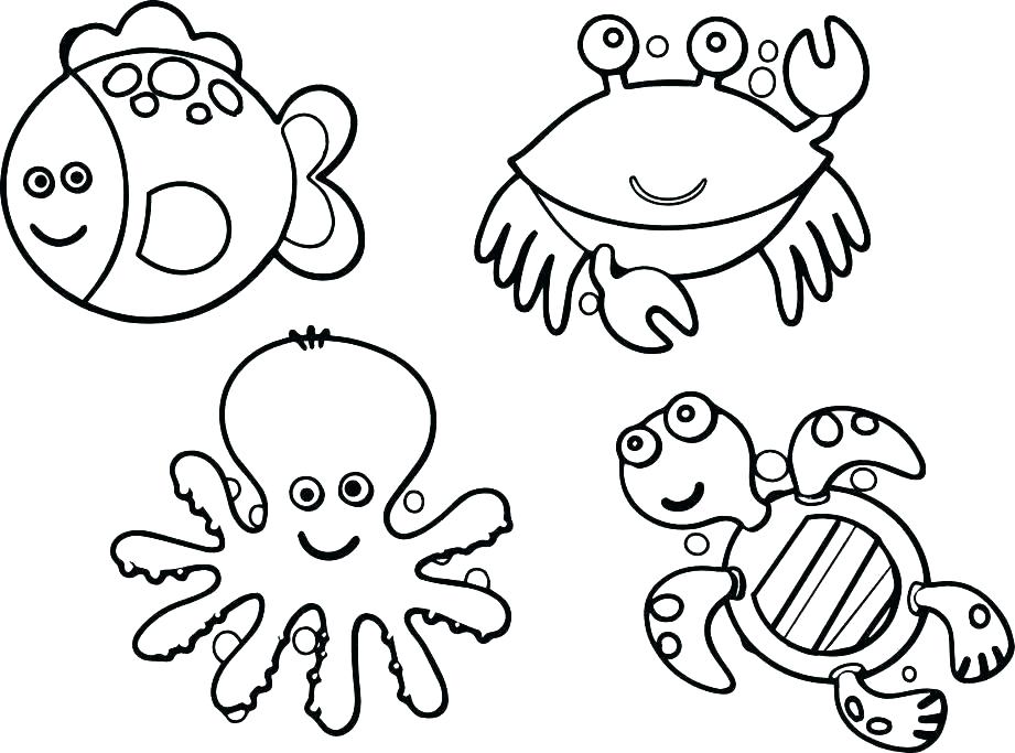 921x683 Coloring Pages Of The Ocean Ocean Creatures Coloring Pages Ocean