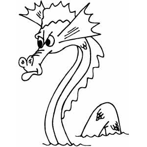 300x300 Angry Sea Serpent Coloring Page