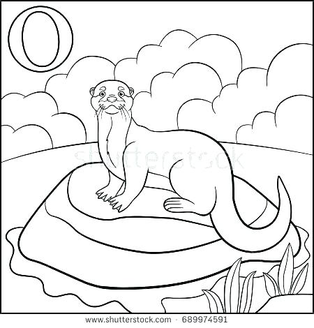 Sea Otter Coloring Page 450x470 Sea Otter Coloring Page