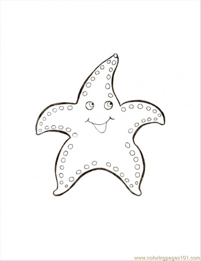 650x842 Sea Star Coloring Page