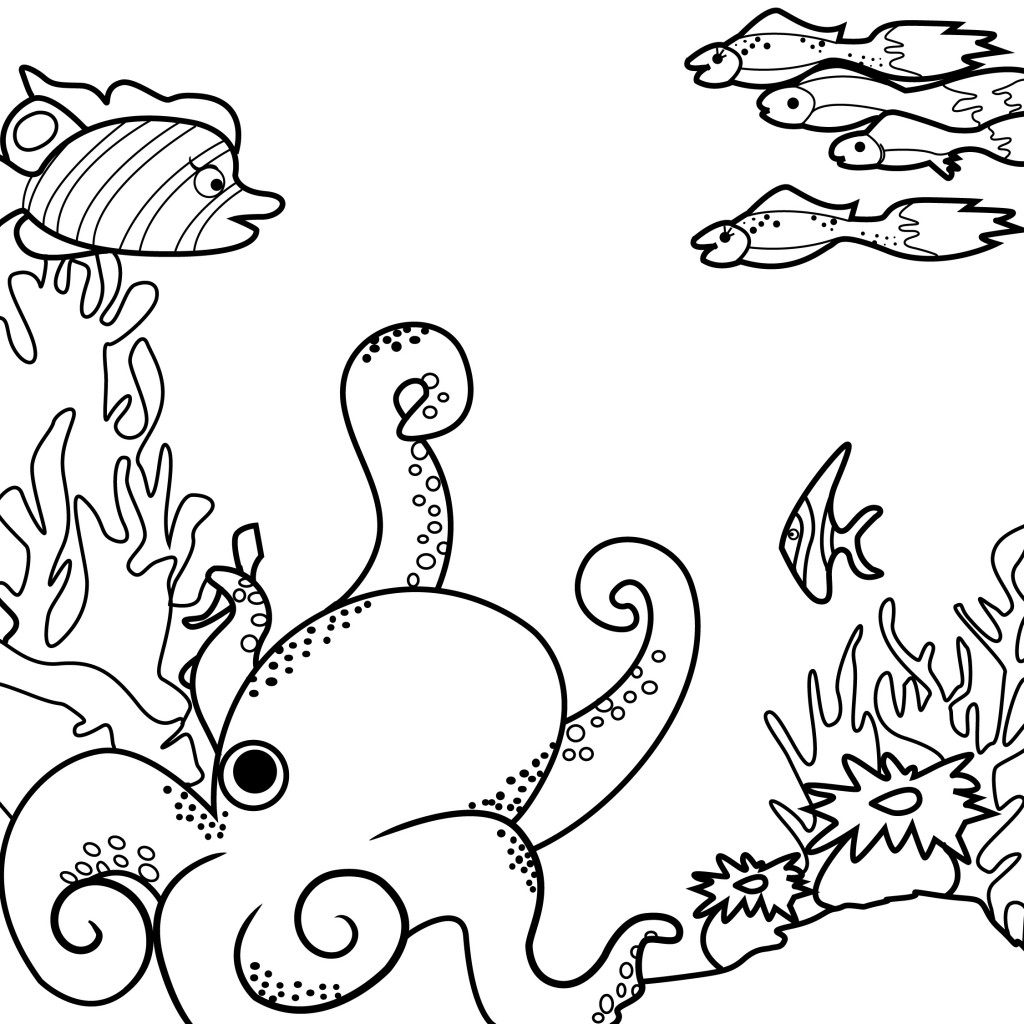 Sea World Coloring Pages 1024x1024 Sea World Coloring Pages