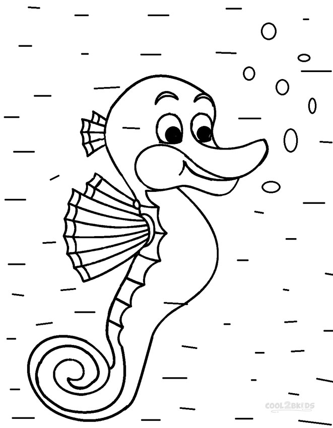 661x850 Printable Seahorse Coloring Pages For Kids Cool2bkids