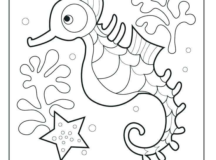Sea Horse Coloring Page Coloring Cute Baby Seahorse Undersea Sea 736x544 Sea Horse Coloring Page Coloring Cute Baby Seahorse Undersea Sea