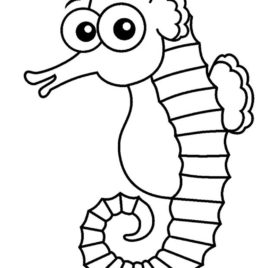 Seahorse Coloring Page For Kids Animal Coloring Pages 268x268 Seahorse Coloring Page For Kids Animal Coloring Pages