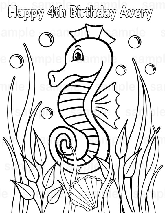 Seahorse Coloring Pages 570x738 Seahorse Coloring Pages