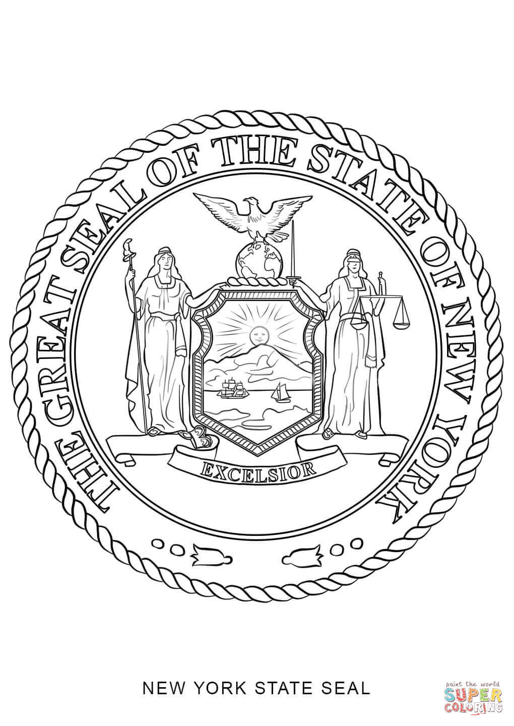 1020x1440 New York Yankees Coloring Pages Free New New York State Seal
