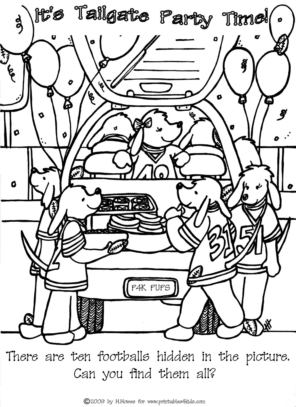 1000x1376 Find The Hidden Footballs Tailgate Printables For Kids Free