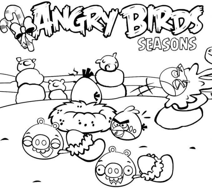 678x600 Angry Birds Seasons Coloring Pages Coloring Page Ideas