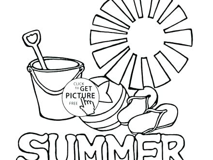 440x330 Summer Coloring Sheets Summer Season Coloring Pages Summer