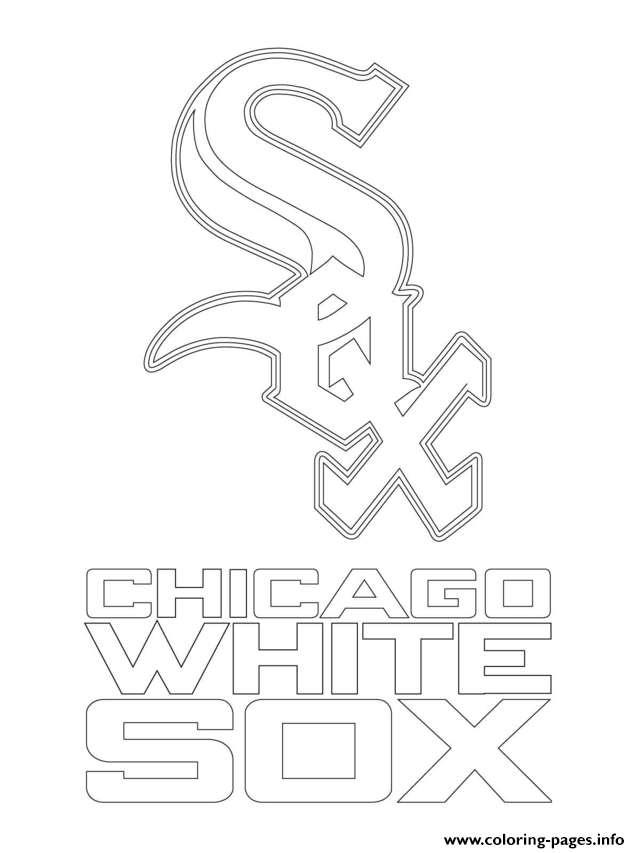 Chicago White Sox Logo Mlb Baseball Sport Coloring Pages Printable 640x853 Chicago White Sox Logo Mlb Baseball Sport Coloring Pages Printable