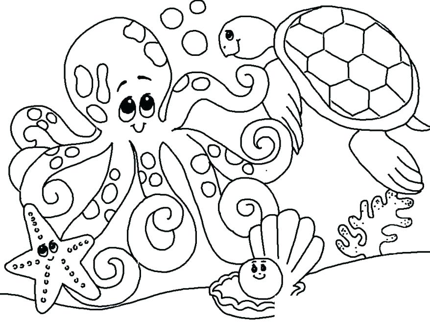 878x659 Flounder Coloring Pages Under The Sea Coloring Page Coloring Under