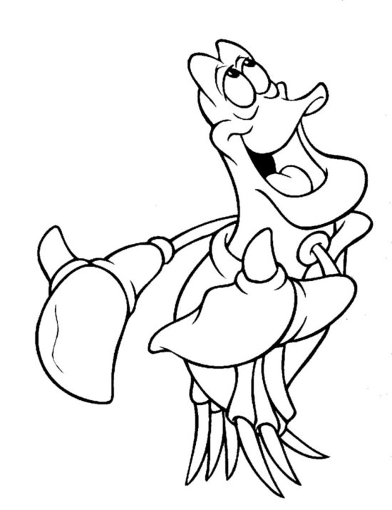 550x715 Sebastian Little Mermaid Coloring Pages
