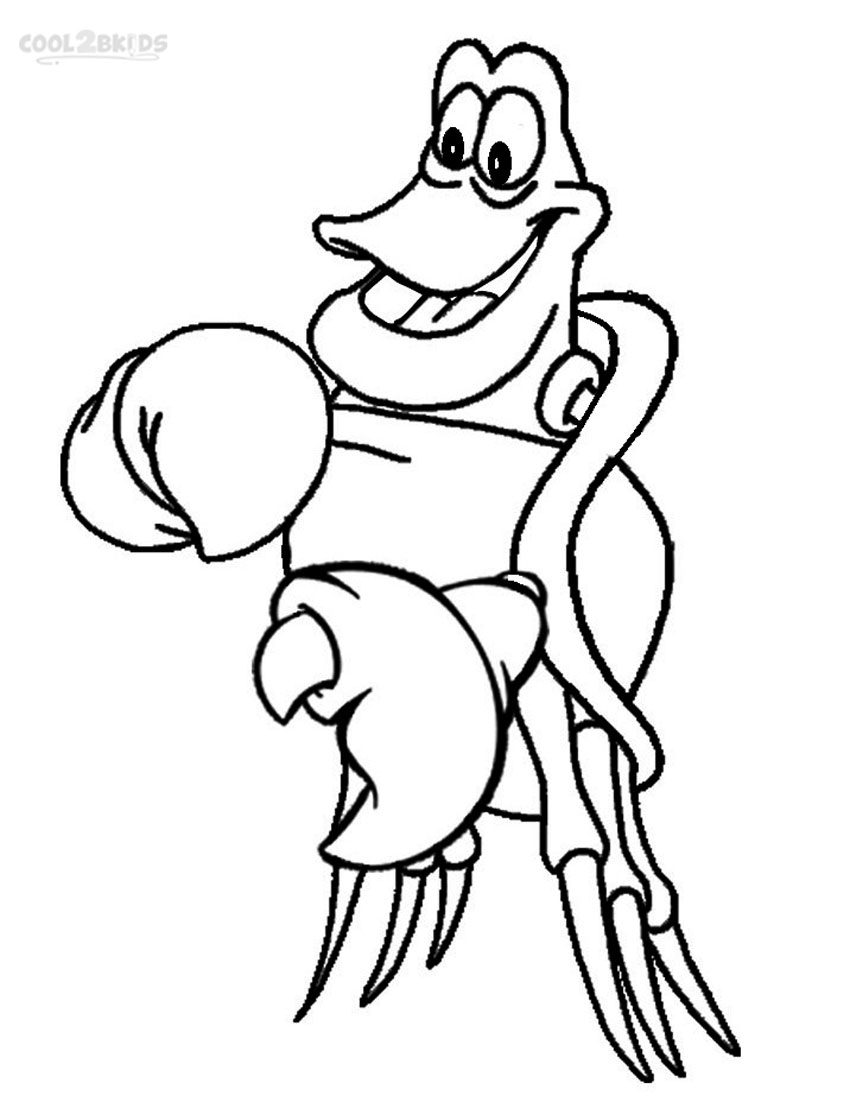 850x1102 Sebastian Coloring Pages Printable Crab For Kids Cool2bkids