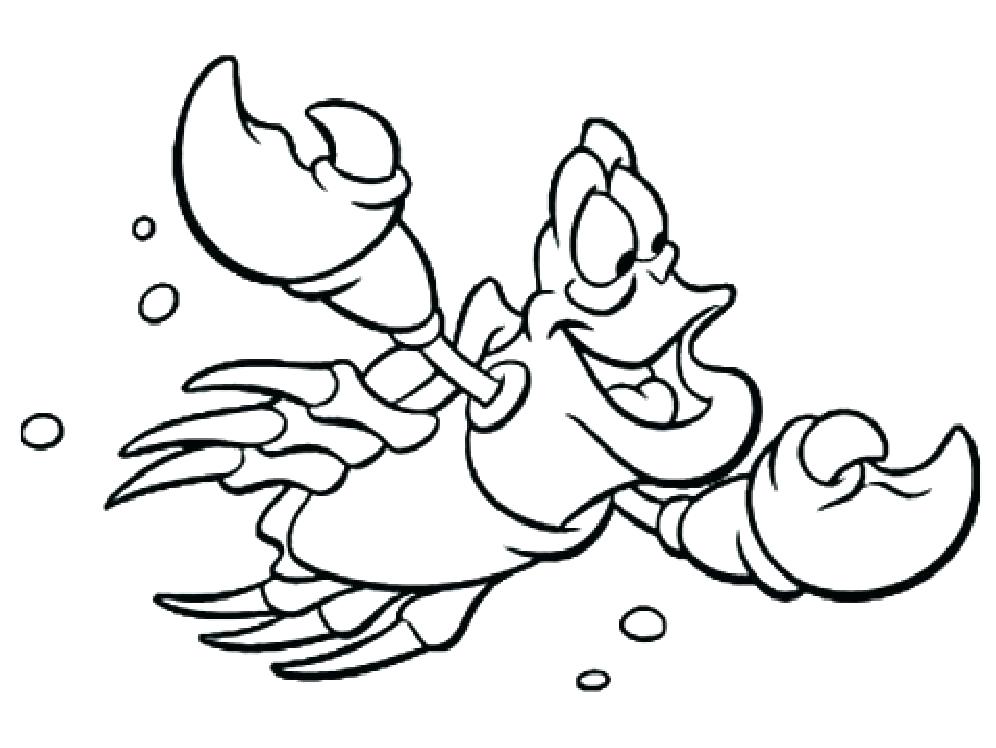 996x748 Ariel And Sebastian Coloring Pages Free Printable Sheets Color