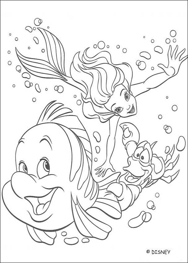 607x850 Sebastian, The Crab Coloring Pages