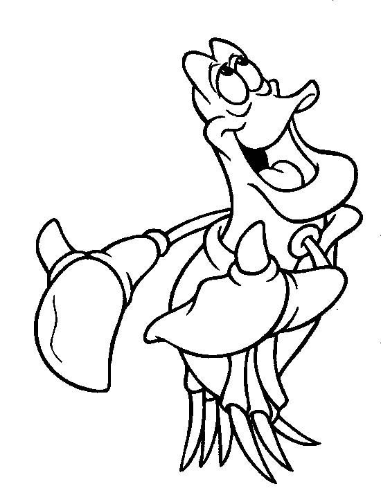 550x715 Sebastian Excited Little Mermaid Coloring Pages