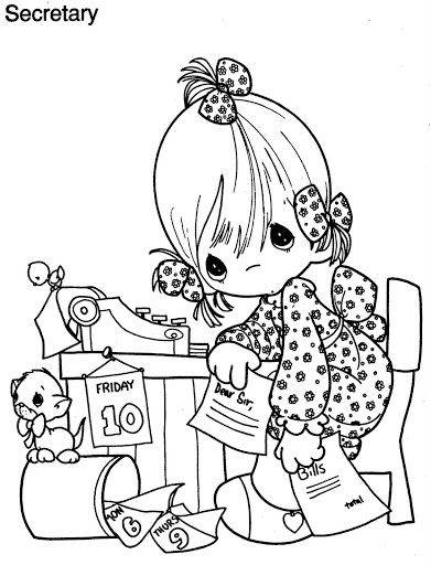 Secretary Day Coloring Secretary Secretary's Day 391x512 Secretary Day Coloring Secretary Secretary's Day