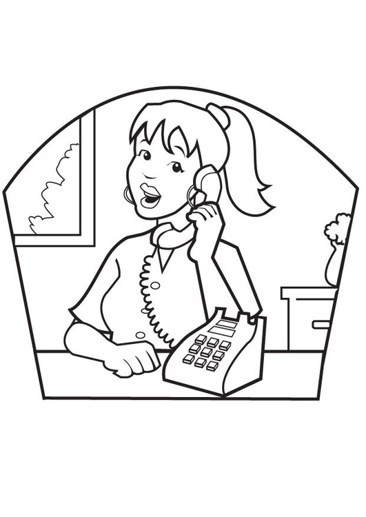 Coloring Page Secretary 531x750 Coloring Page Secretary