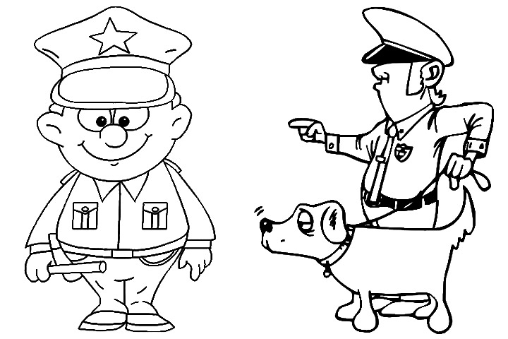 720x480 Police Officer Coloring Pages Printable
