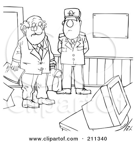 450x470 Royalty Free Clip Art Illustration A Coloring Page Outline