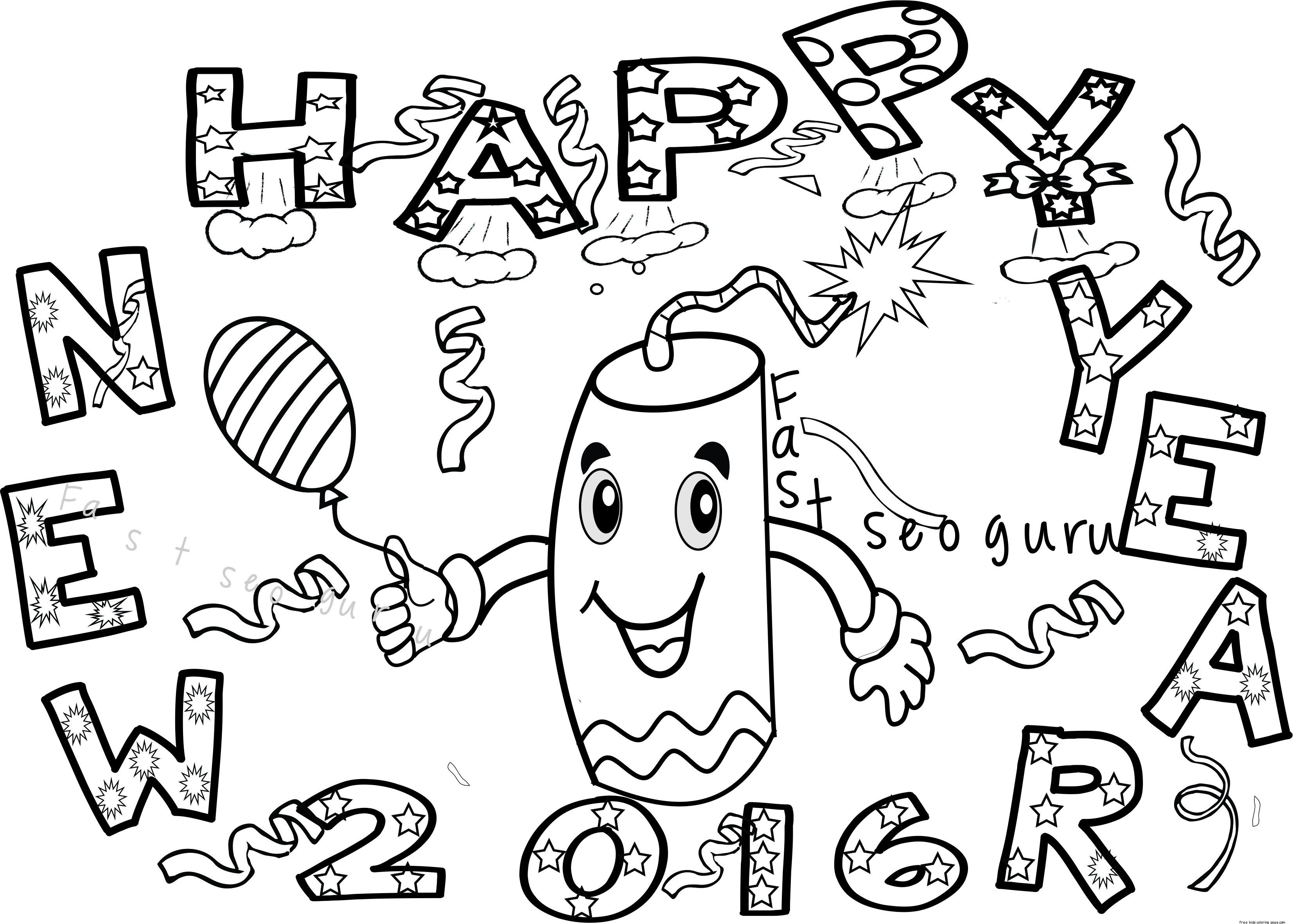 3306x2363 Security New Years Coloring Pictures Best Year Banner Pages