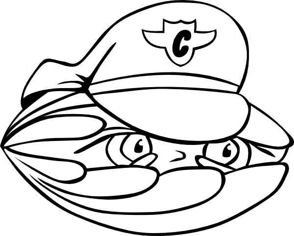 600x482 Clam Security Guard 2 Clip Art