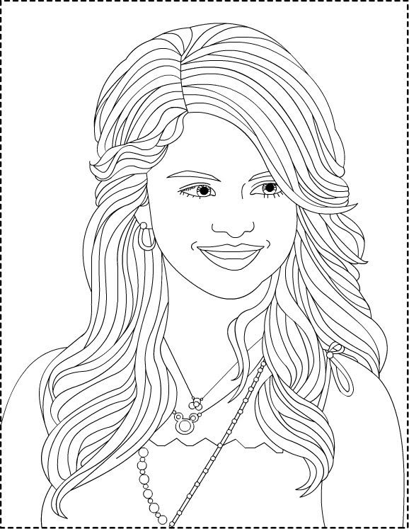 578x747 Coloring Pages To Print Selena Gomez Coloring Pages 3 Jhj