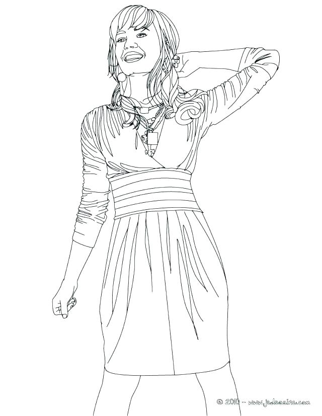 Coloring Selena Gomez Coloring Page 640x827 Coloring Selena Gomez Coloring Page