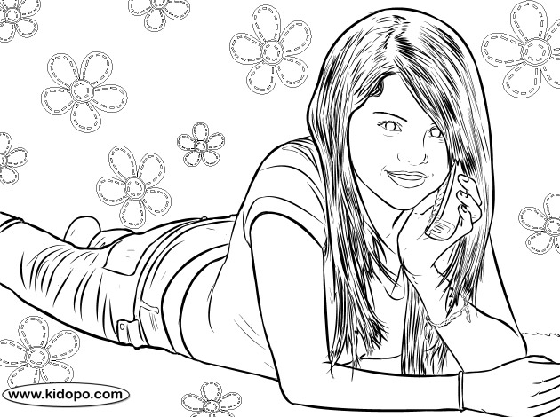 Selena Gomez Coloring Pages at GetColorings.com | Free printable ...