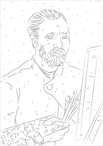 Self Portrait Coloring Page Van Coloring Page Self Portrait 339x480 Self Portrait Coloring Page Van Coloring Page Self Portrait