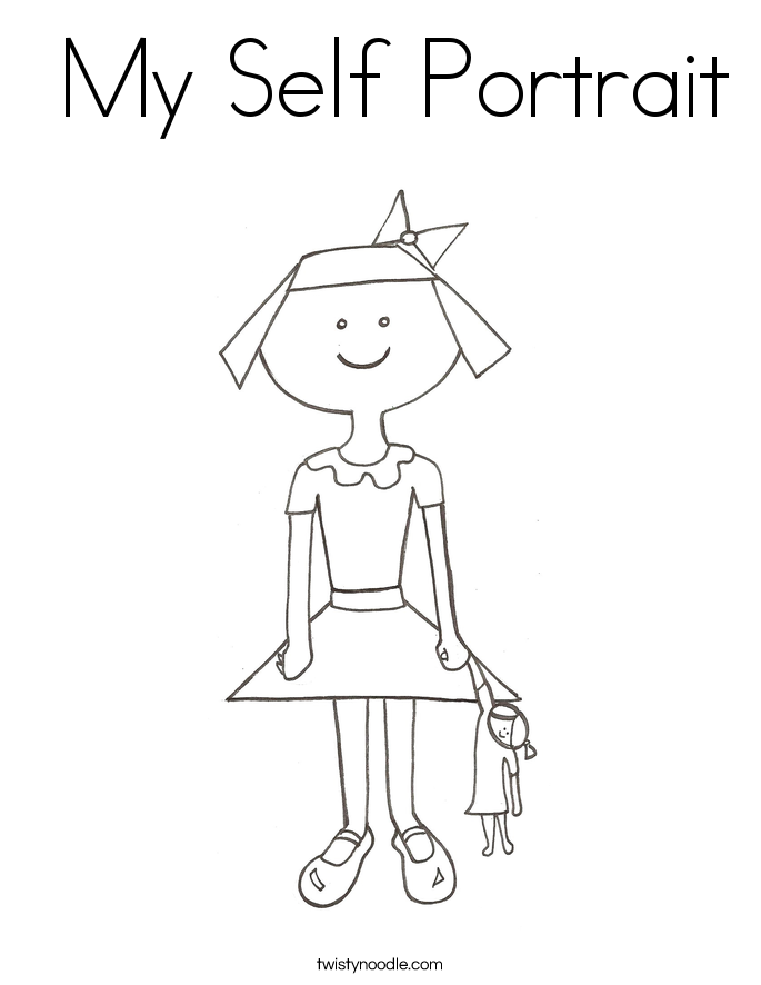 My Self Portrait Coloring Page 685x886 My Self Portrait Coloring Page