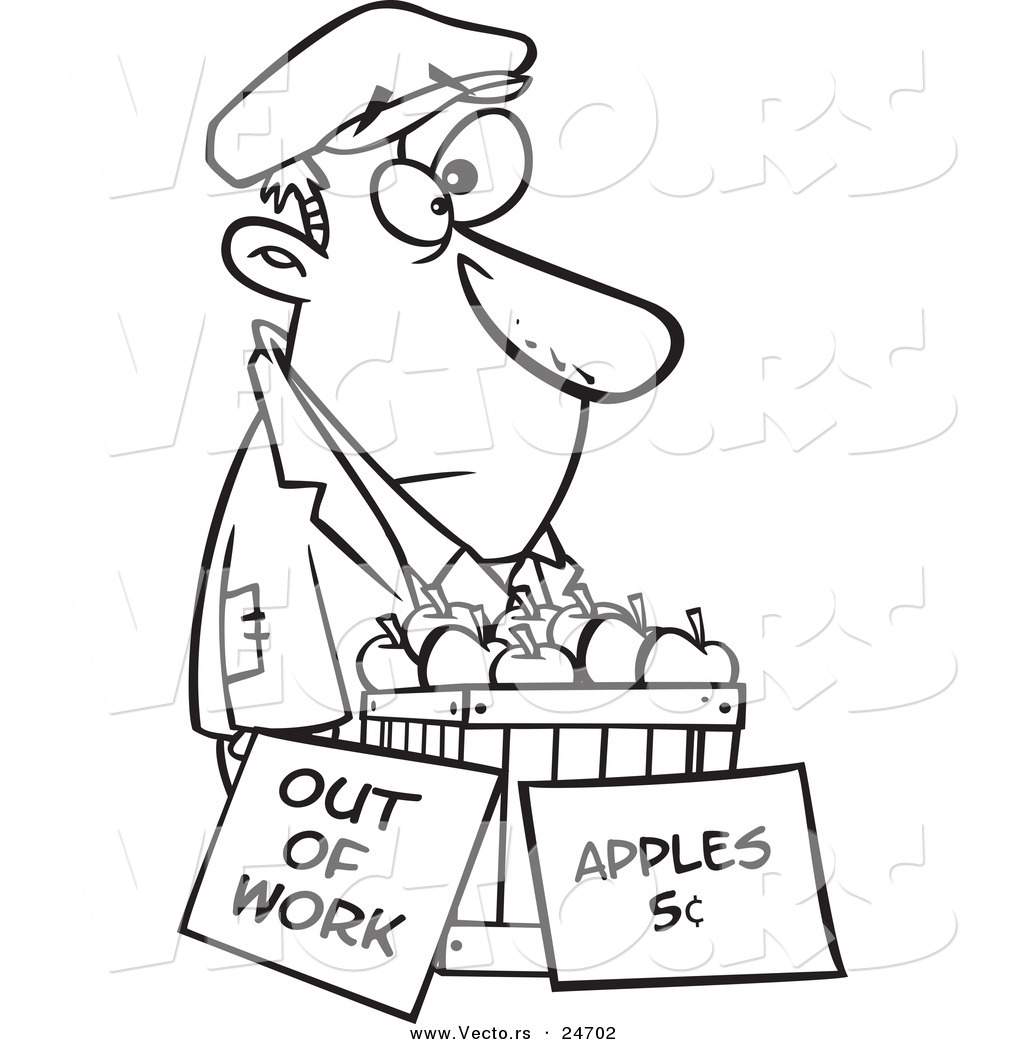 Vector Of A Cartoon Homeless Man Trying To Sell Apples 1024x1044 Vector Of A Cartoon Homeless Man Trying To Sell Apples
