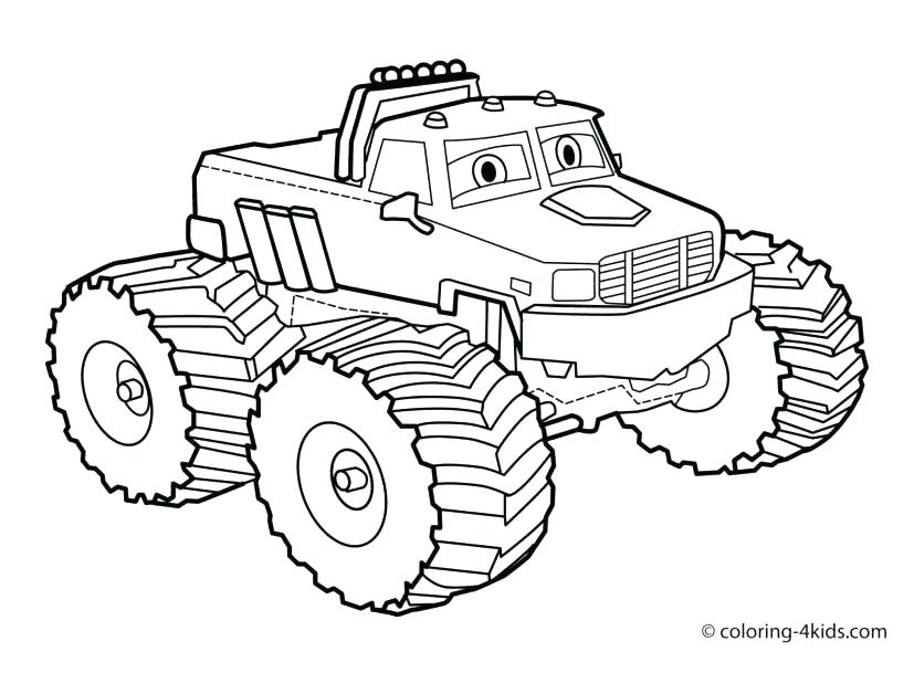 Truck Coloring Page Easy Monster Truck Coloring Pages And Monster 827x609 Truck Coloring Page Easy Monster Truck Coloring Pages And Monster
