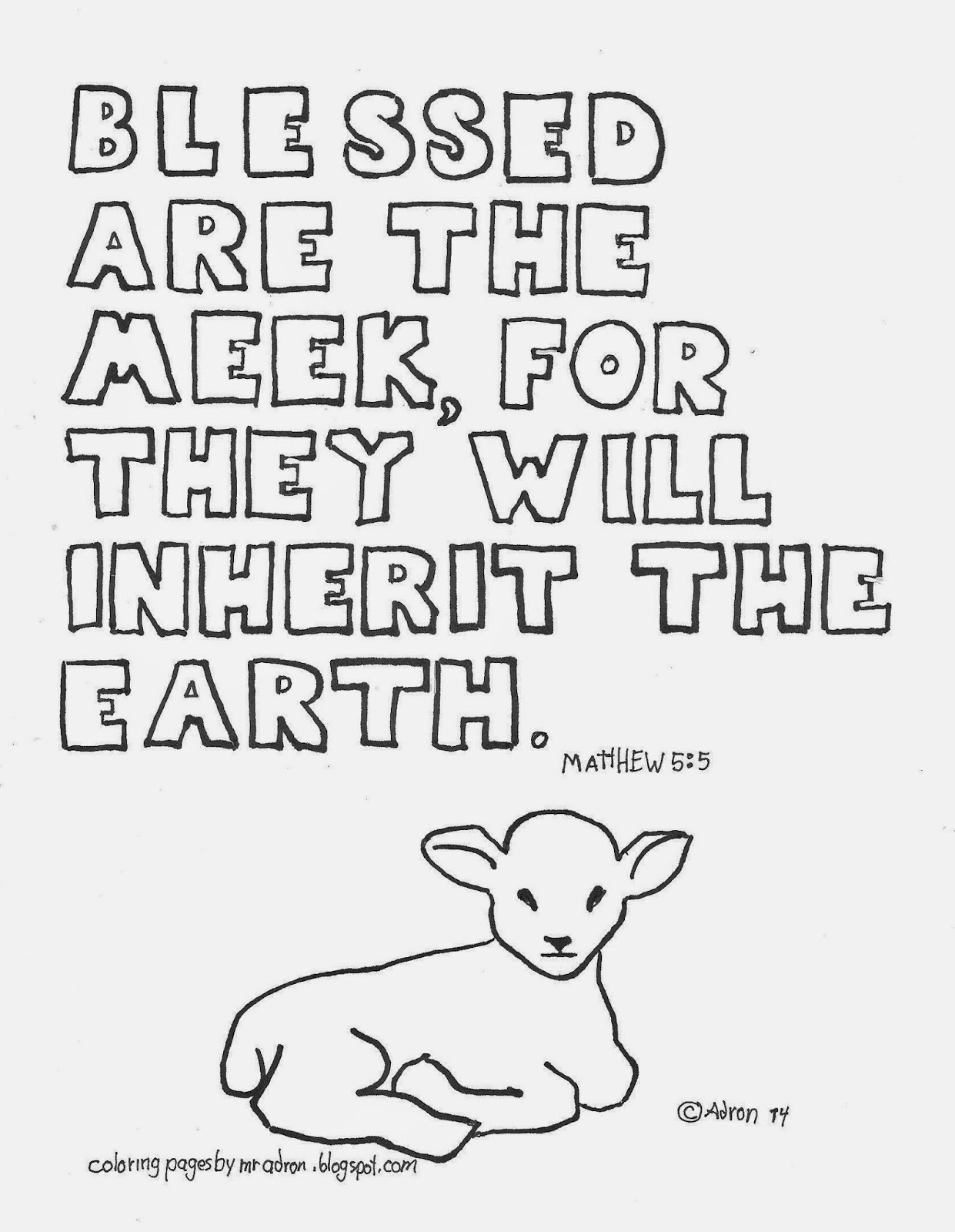 1241x1600 Coloring Pages For Kids By Mr. Adron Matthew 55 Blessed Are