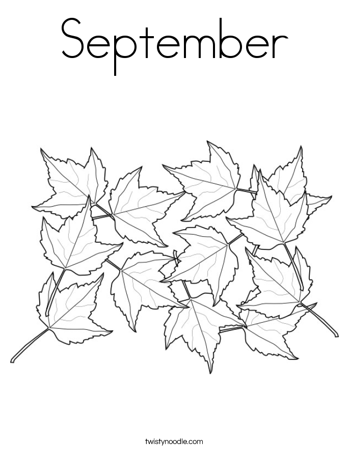 September Coloring Page 685x886 September Coloring Page