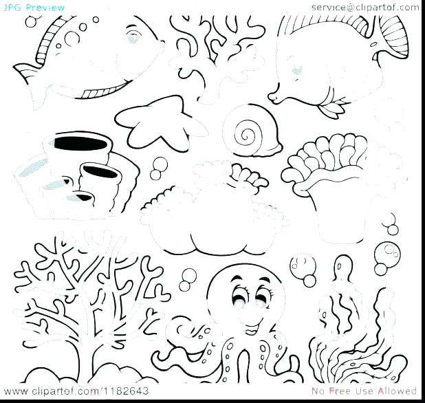 Underwater Coloring Page Underwater Coloring Pages Underwater Sea 618x586 Underwater Coloring Page Underwater Coloring Pages Underwater Sea