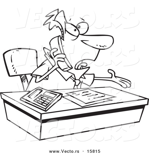 Vector Of A Cartoon Businessman Calling Customer Service 600x620 Vector Of A Cartoon Businessman Calling Customer Service