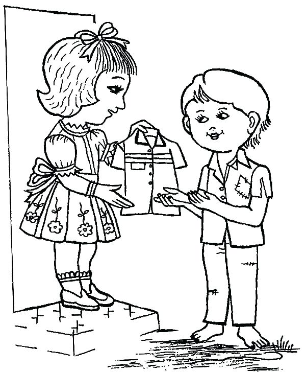 Serving Others Coloring Page Coloring Pages