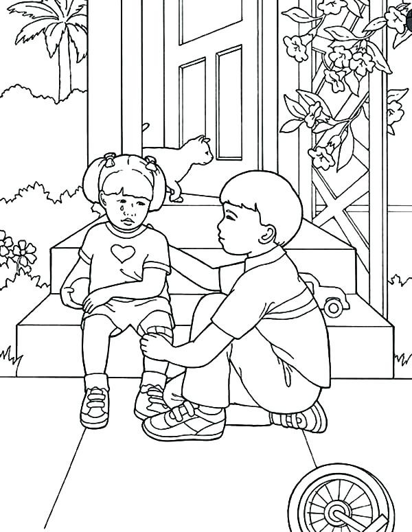 Others Helping Clipart Coloring Pages Drawing Clipartmag Sketch ...