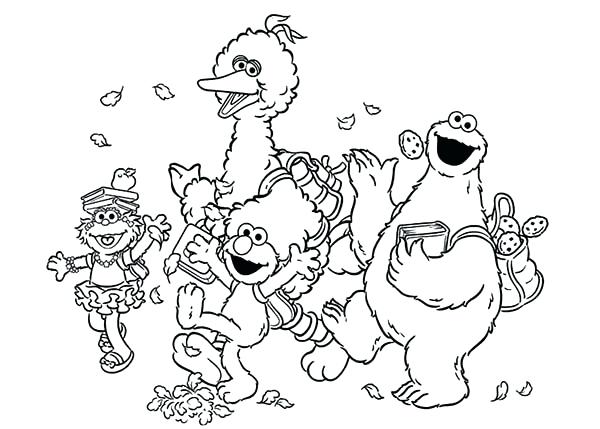 600x429 Sesame Street Coloring Pages Icontent