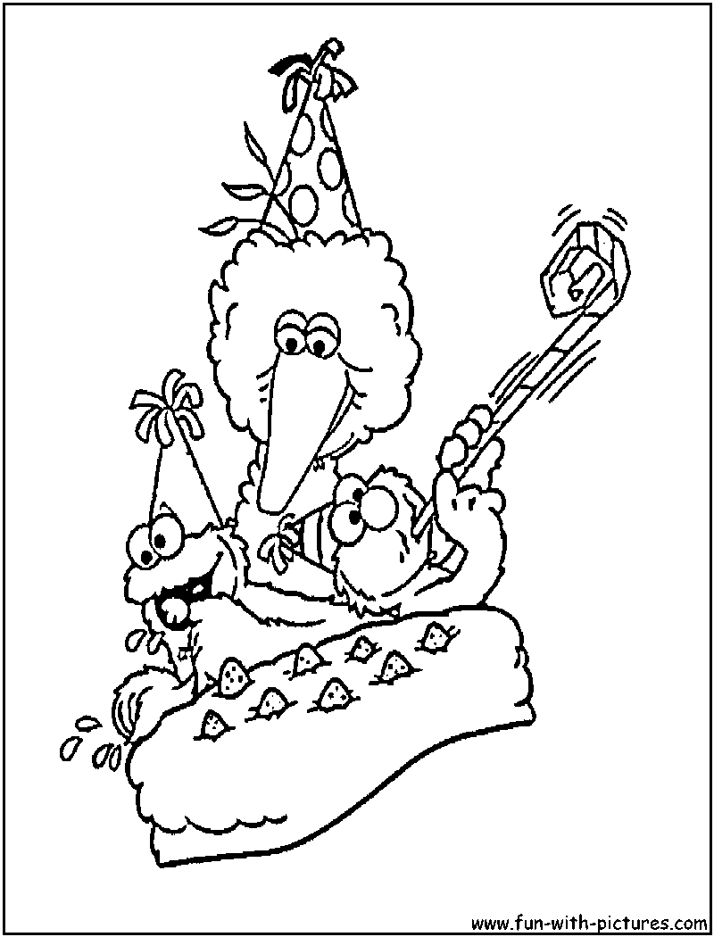 Sesame Street Birthday Coloring Page 800x1050 Sesame Street Birthday Coloring Page