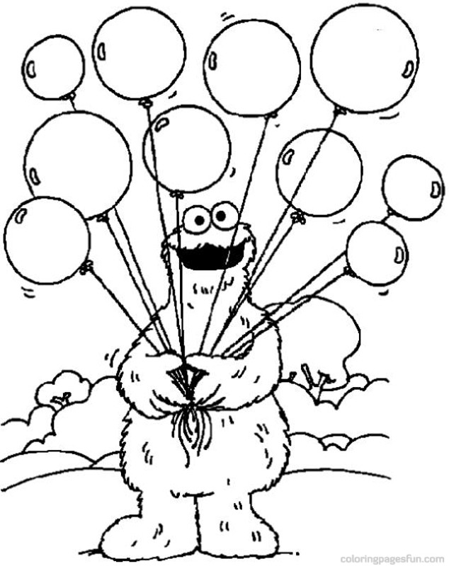 Sesame Street Birthday Coloring Pages 634x800 Sesame Street Birthday Coloring Pages