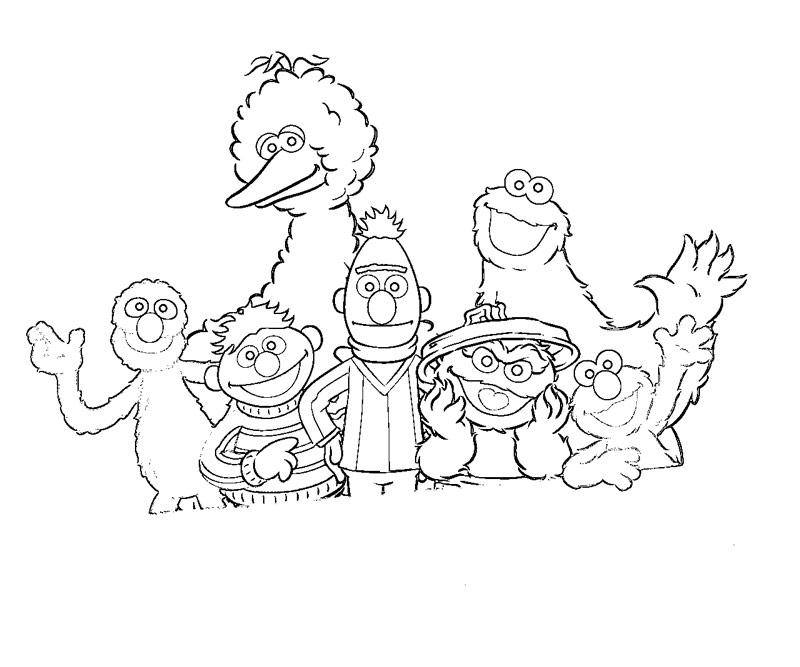 Sesame Street Characters Coloring Pages 800x667 Sesame Street Characters Coloring Pages