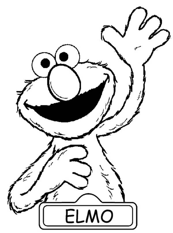 Elmo Greeting Us In Sesame Street Coloring Page Color Luna 600x810 Elmo Greeting Us In Sesame Street Coloring Page Color Luna